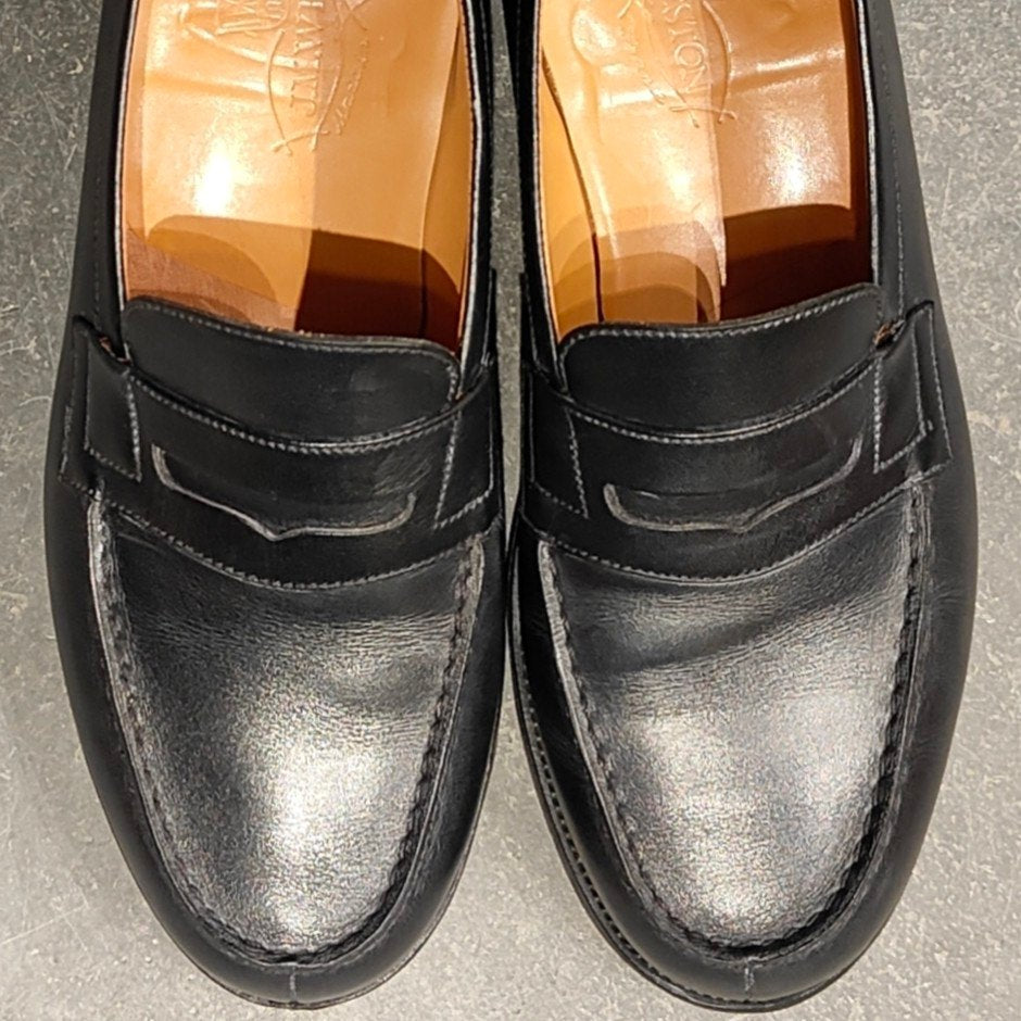 希少 美品 【J.M.WESTON】ジェイエムウエストン 180 シグニチャーローファー ロシアンカーフ ブラック サイズUK6.5E 41ラスト 参考定価 ¥187,000-