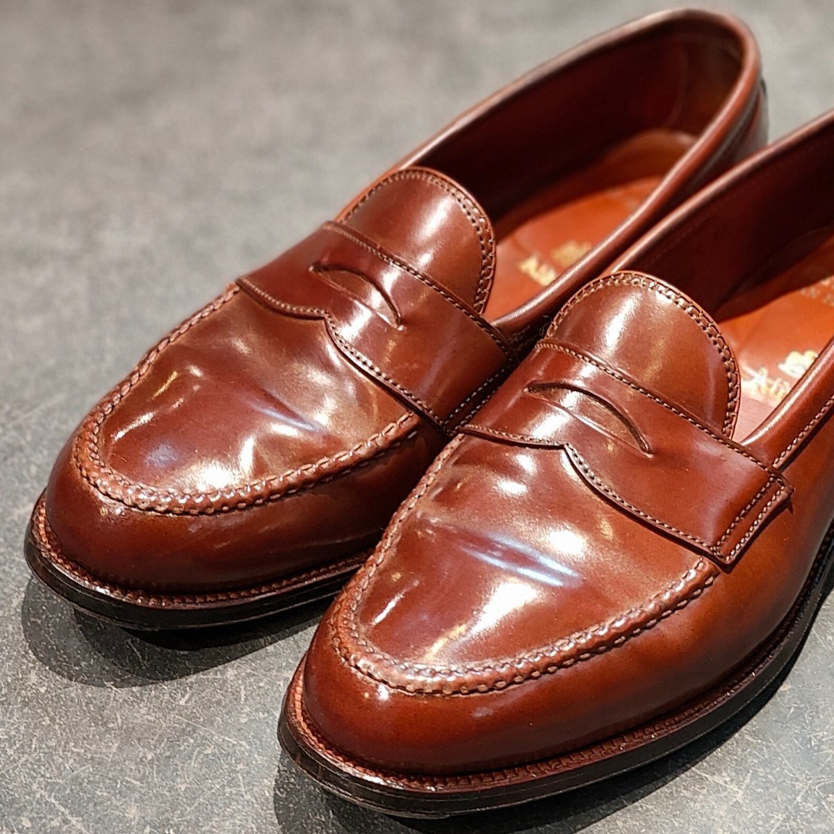 希少 美品 【ALDEN】オールデン オールデンショップサンフランシスコ別注 6754 ペニーローファー コードバン ラベロ サイズ US10.5E バンラスト
