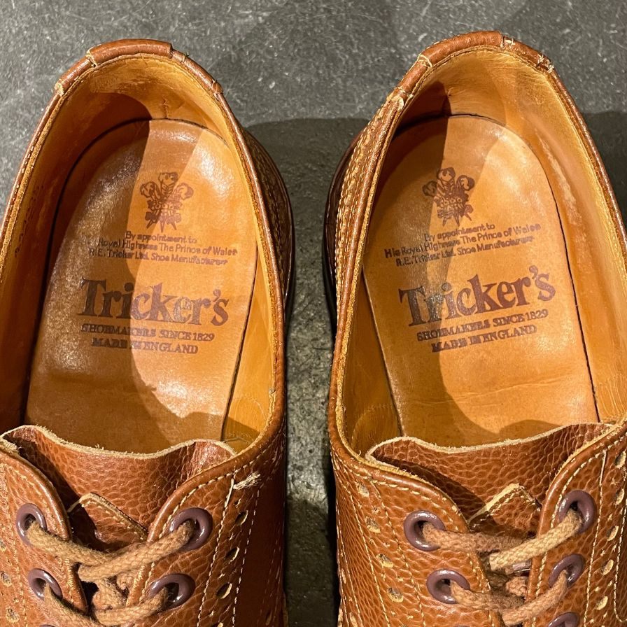 【Tricker's】トリッカーズ バートン グレインレザー ブラウン サイズ UK7.5
