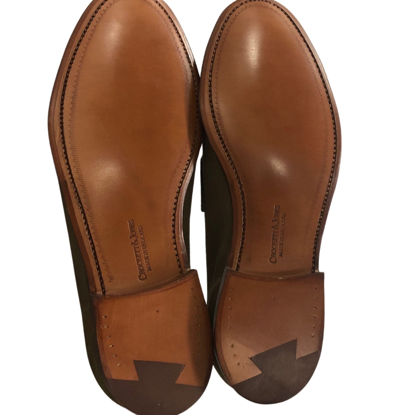 試着程度【CROCKETT&JONES】クロケット&ジョーンズ カムデン ローファー スエード ベージュ サイズ 5.5E