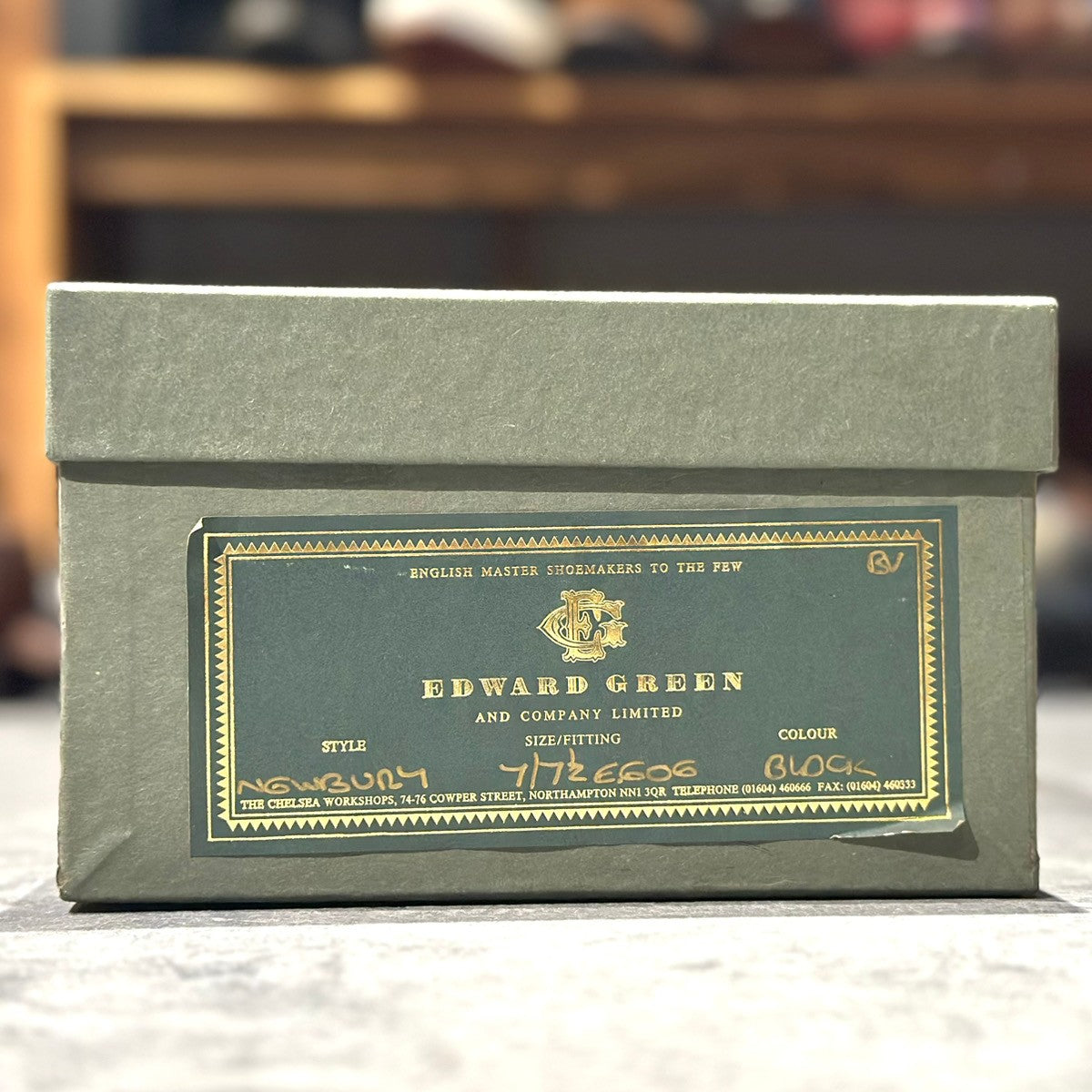美品【EDWARD GREEN】エドワードグリーン ニューバリー ホールカット カーフ ブラック サイズUK7E ラスト606