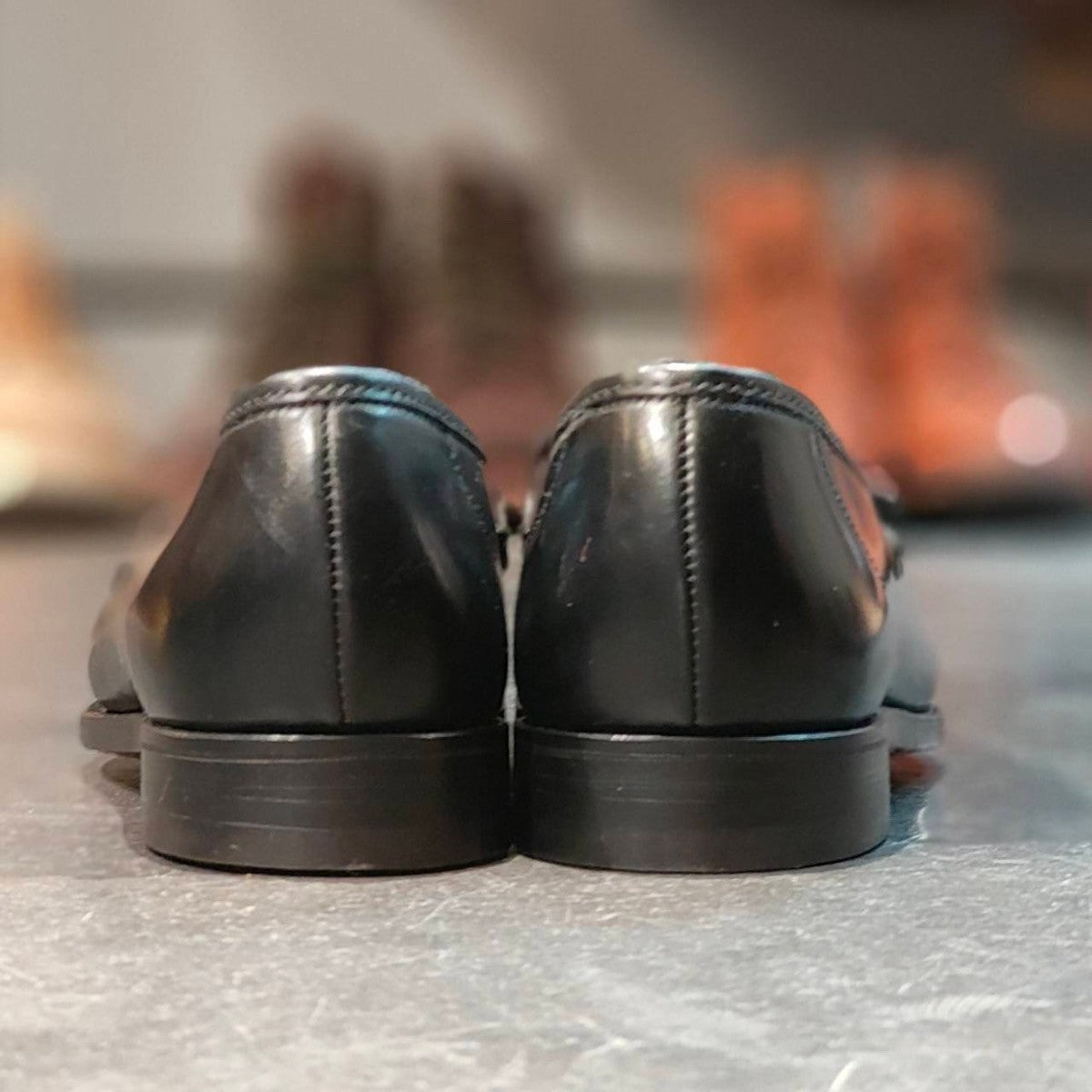 新品未使用 【CROCKETT&JONES】クロケット&ジョーンズ ビームスF別注 メイン2 ローファー コードバン ブラック サイズUK5E 376ラスト