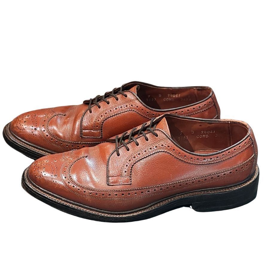 【Allen Edmonds】アレンエドモンズ ビジネスシューズ ウイングチップ ブラウン(茶系) サイズ US7D ラスト