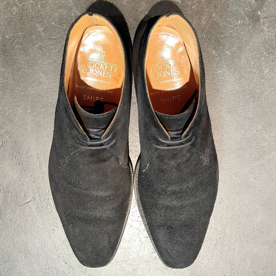 【CROCKETT&JONES】クロケット&ジョーンズ TETBURY チャッカブーツ スエード ブラック UK6E
