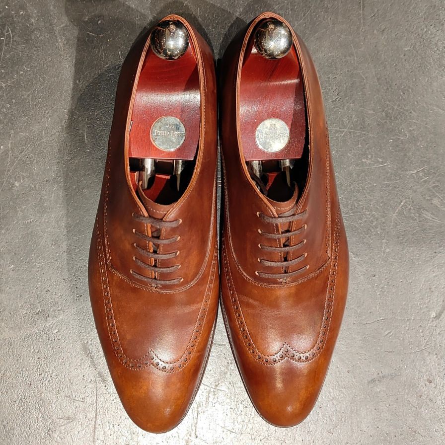 極美品 【JOHN LOBB】ジョンロブ ハットン ウイングチップ ミスティカーフ ブラウン サイズUK8.5E 7000ラスト