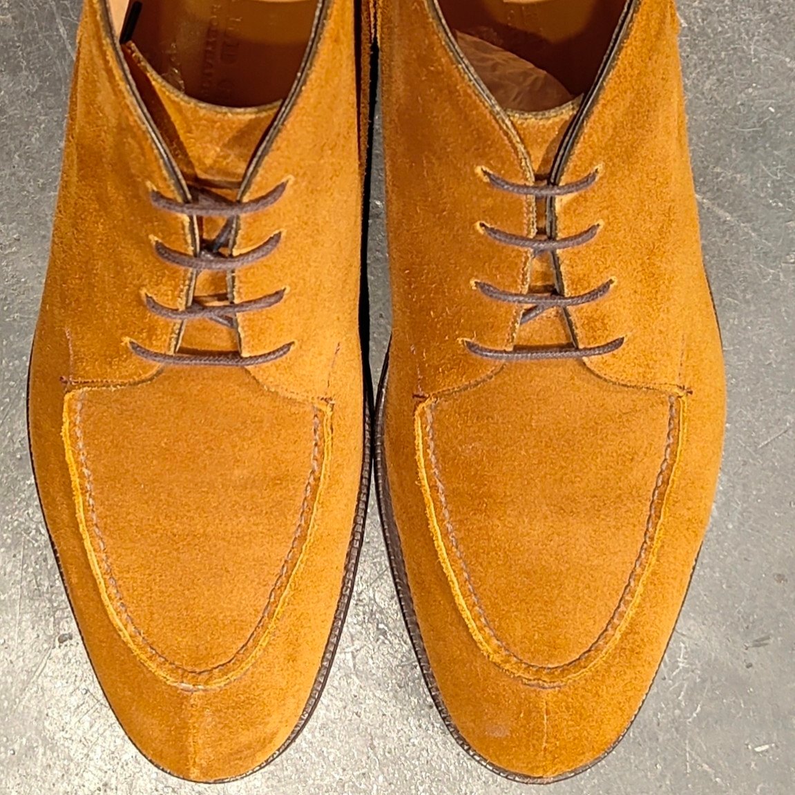 極美品 【EDWARD GREEN】エドワードグリーン ハリファックス Uチップ チャッカブーツ スエード ブラウン サイズ UK6E 202ラスト
