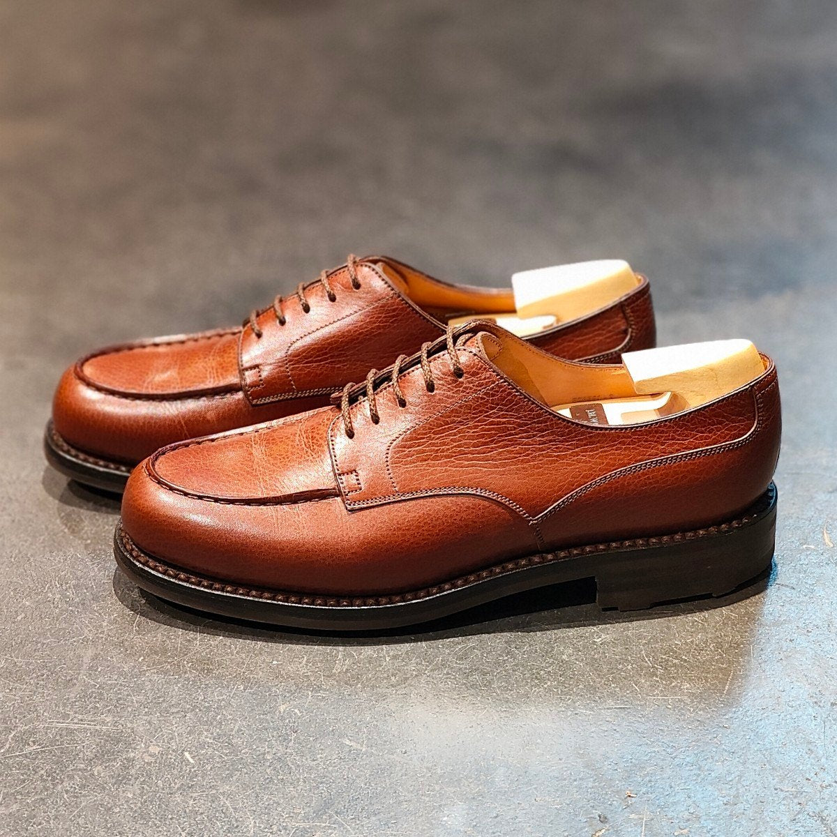 極美品【J.M.WESTON】ジェイエムウエストン 641 ゴルフ Uチップ グレインレザー ブラウン サイズ UK6C 31ラスト 定価¥168,300-