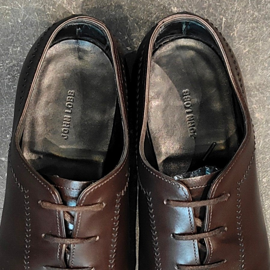 希少 極美品【JOHN LOBB】ジョンロブ ホルト HOLT 2019イヤーモデル ホールカット ダークブラウン サイズ UK7E 0118ラスト