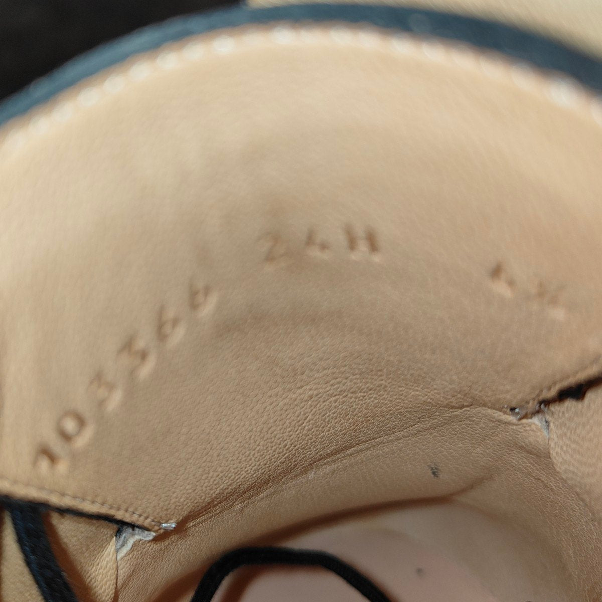 新品未使用【Paraboot】パラブーツ シャンボード Uチップ リスレザー ブラック サイズ UK6.5 参考定価¥99,000-