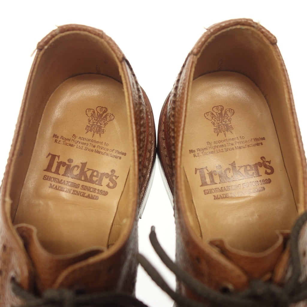 【Tricker’s】トリッカーズ バートン 5633 フルブローグ グレインレザー ブラウン UK6 BOURTON