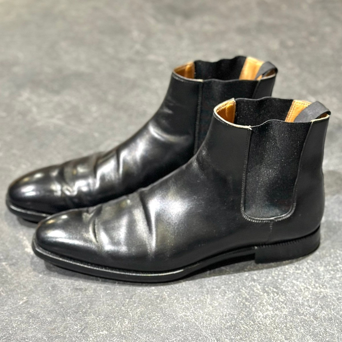 美品【CROCKETT&JONES】クロケット&ジョーンズ COWDRAY カウドレイ サイドゴアブーツ カーフ ブラック サイズUk8.5D 337ラスト