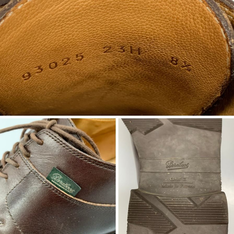 【Paraboot】パラブーツ ビジネスシューズ Uチップ ブラウン(茶系) サイズ 8.5 ラスト