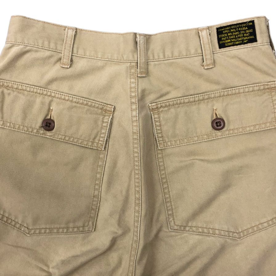 90s【Schott】ショット ベイカーパンツ コットン サイズSAMLL-REGULAR ベージュ