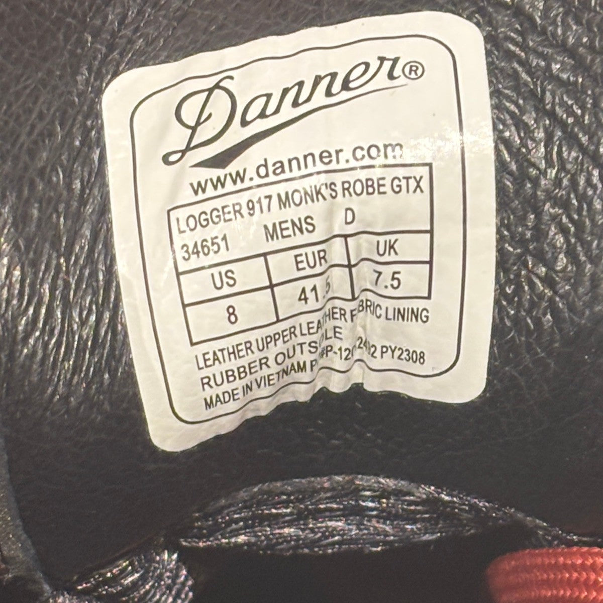 【Danner】ダナー 34651 ブーツ ロガー フルグレイン ビブラムソール ブラウン サイズ UK7.5