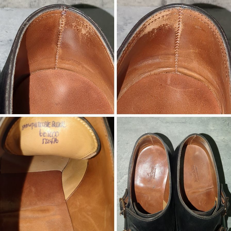 【JOHN LOBB】ジョンロブ レザーシューズ ダブルモンク フィリップ2 ダブルバックル ブラック メンズ サイズUK6E 7000ラスト