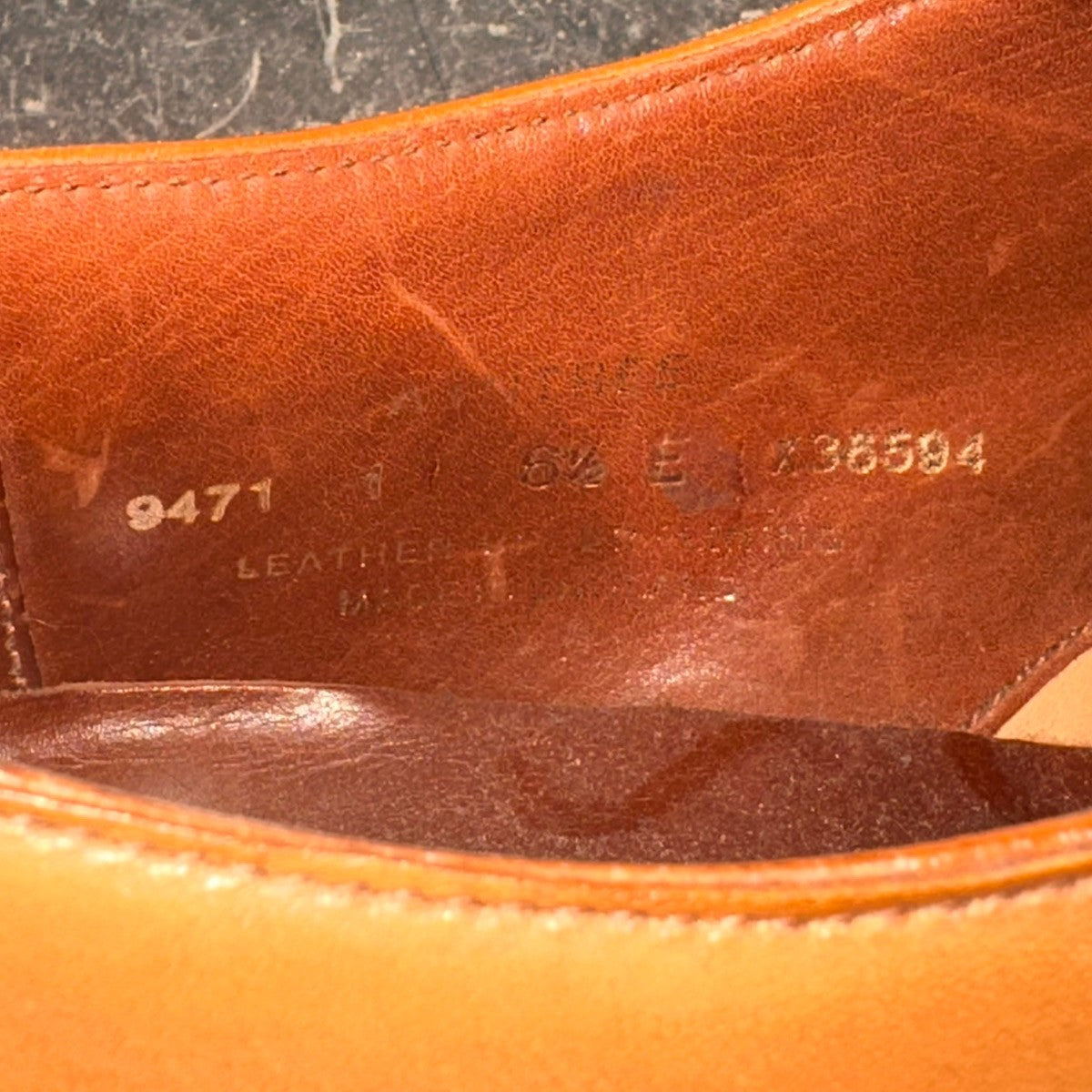 【CROCKETT&JONES】クロケット&ジョーンズ エイントリー プレーントゥ カーフ ライトブラウン サイズUK6.5E