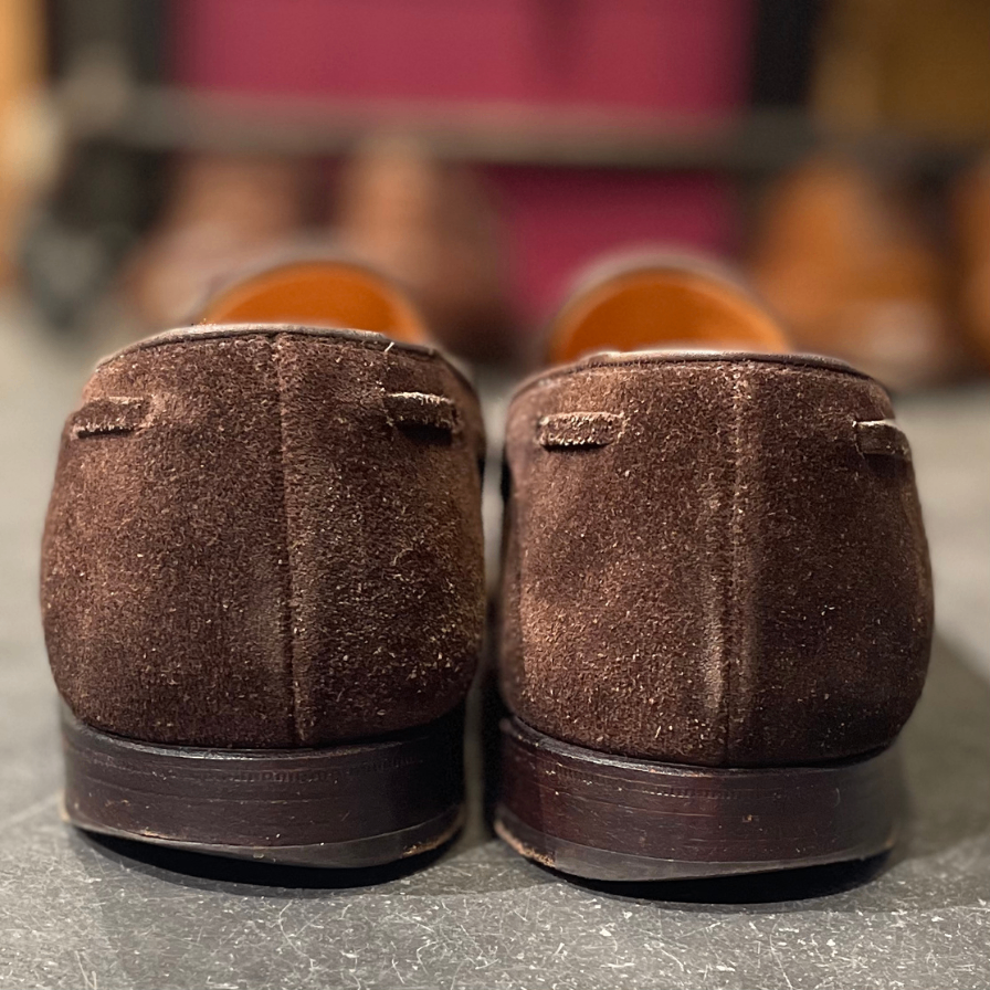 【CROCKETT&JONES】クロケット&ジョーンズ キャベンディッシ3 タッセルローファー スエード ブラウン サイズ UK8E