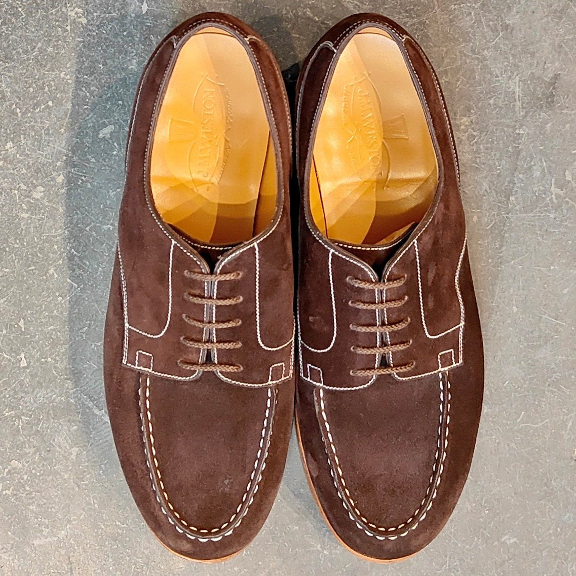 新品未使用【J.M.WESTON】ジェイエムウエストン 641 ゴルフ Uチップ スエード ダークブラウン サイズ UK7E 31ラスト 参考定価176,000-