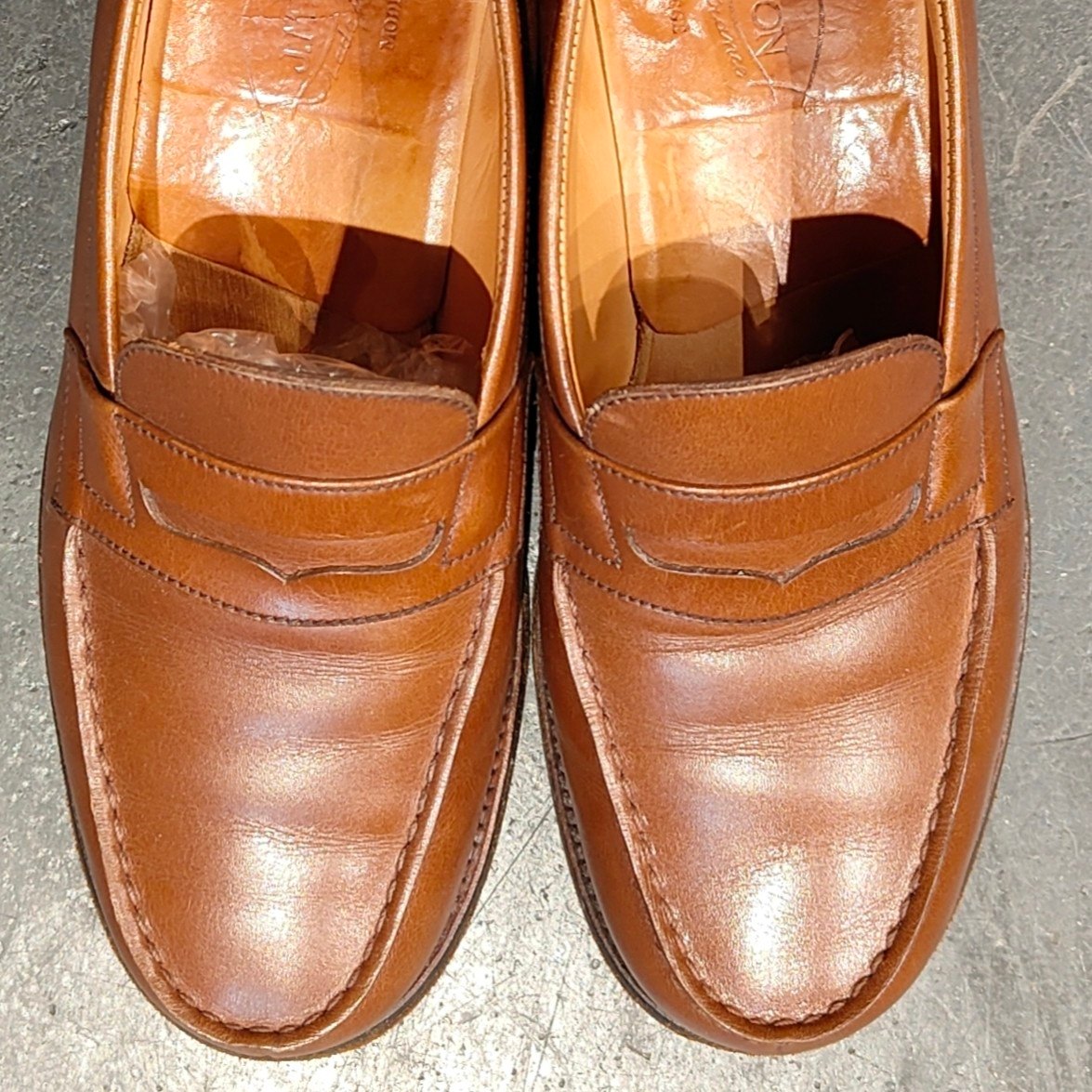 希少 【J.M.WESTON】ジェイエムウエストン 旧旧ロゴ 180 シグニチャーローファー カーフ タンブラウン サイズ UK4D 41ラスト 定価¥151,800-