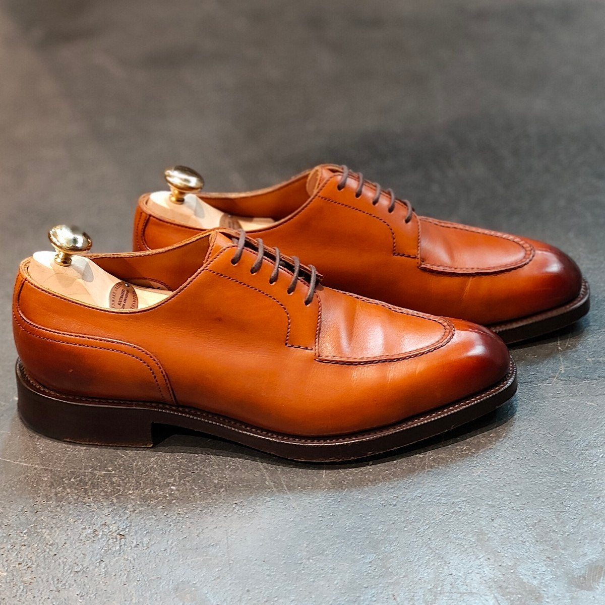 極美品 【EDWARD GREEN】エドワードグリーン ドーバー Uチップ カーフ チェスナット サイズ UK6E 606ラスト 定価¥273,900-