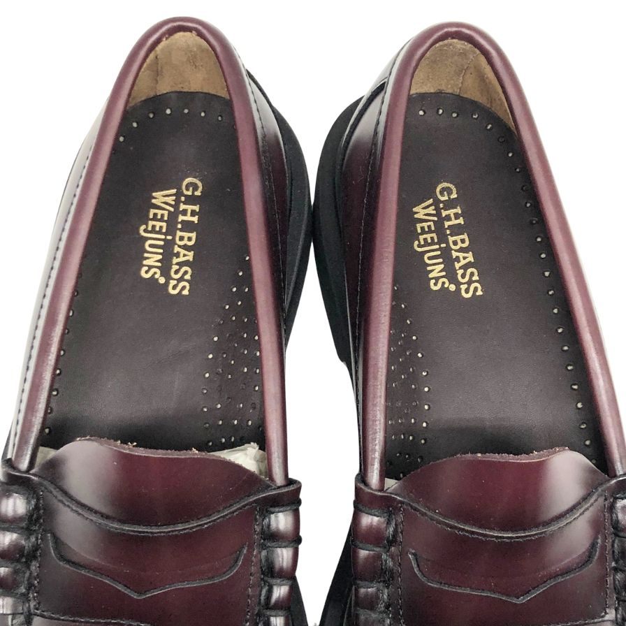 新品未使用 【G.H.Bass&Co. 】 ジーエイチバス 11610A ローファー ハイシャインレザー バーガンディ サイズ US6.5 定価¥38,500-