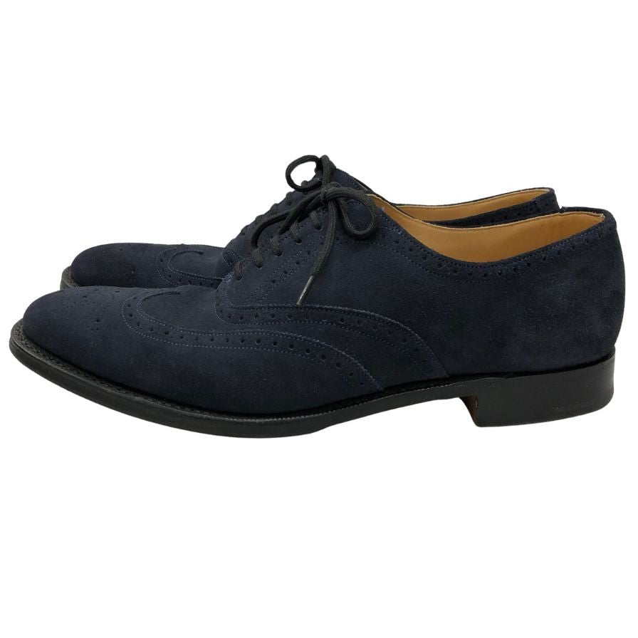【Church's】チャーチ 5都市 ベルリン ウイングチップ スエード ネイビー サイズUK70F 136ラスト 参考定価¥170,500-