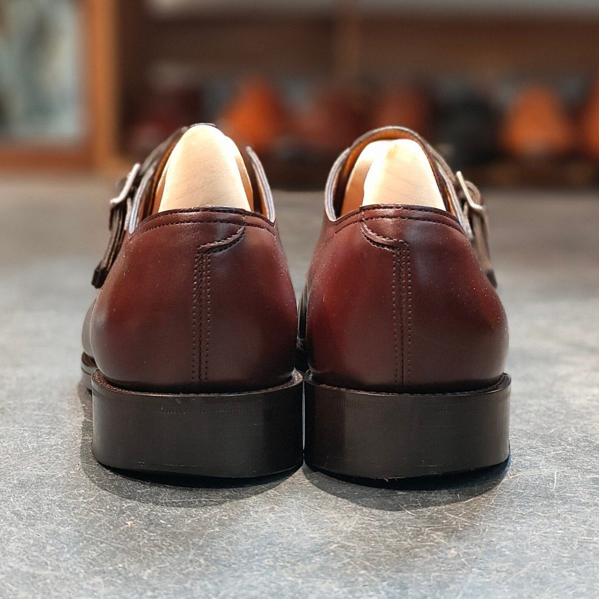 使用数回 【JOHNLOBB】ジョンロブ ウィリアム ダブルモンク カーフ ダークオーク サイズ UK6.5E 9795ラスト 参考定価¥251,900-