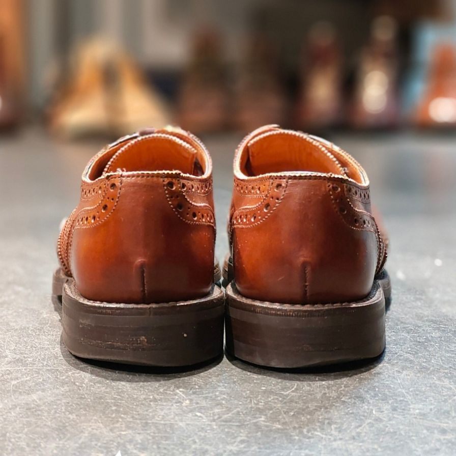 【Tricker’s】トリッカーズ ニューバリー フルブローグ カーフ ブラウン サイズUK6