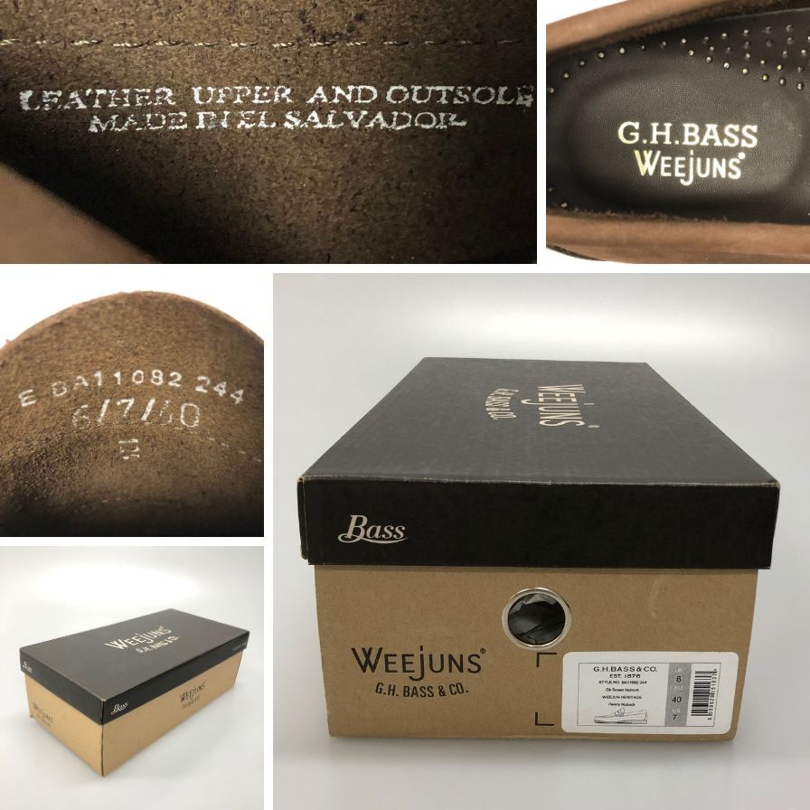 新品未使用 【G.H.Bass&Co. 】 ジーエイチバス 11711D ラーソン ローファー ヌバック ブラウン サイズ US7