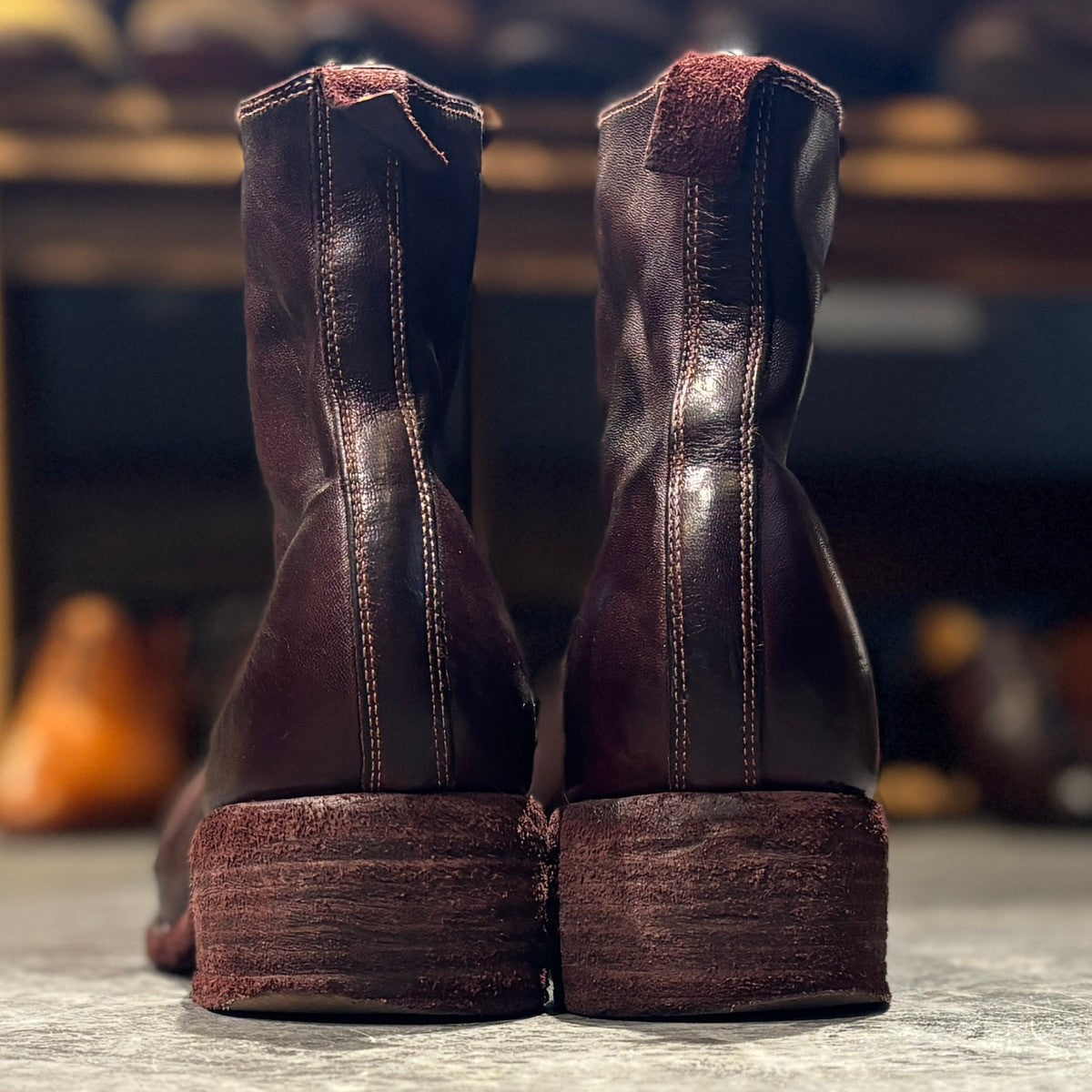 【GUIDI】グイディ レザーブーツ PL1 フロントジップブーツ ブーツ ホースレザー ブラウン サイズ 41