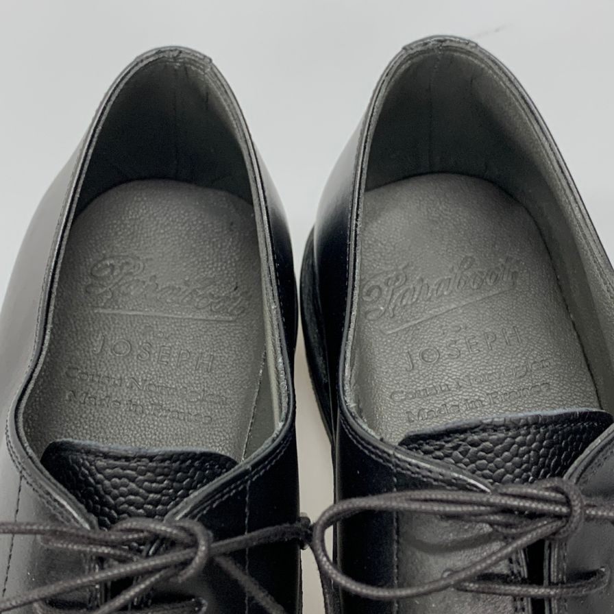 希少 新品未使用【Paraboot】パラブーツ ジョセフ別注 ストレートチップ リスレザーグレインレザーコンビ ブラック サイズ UK7