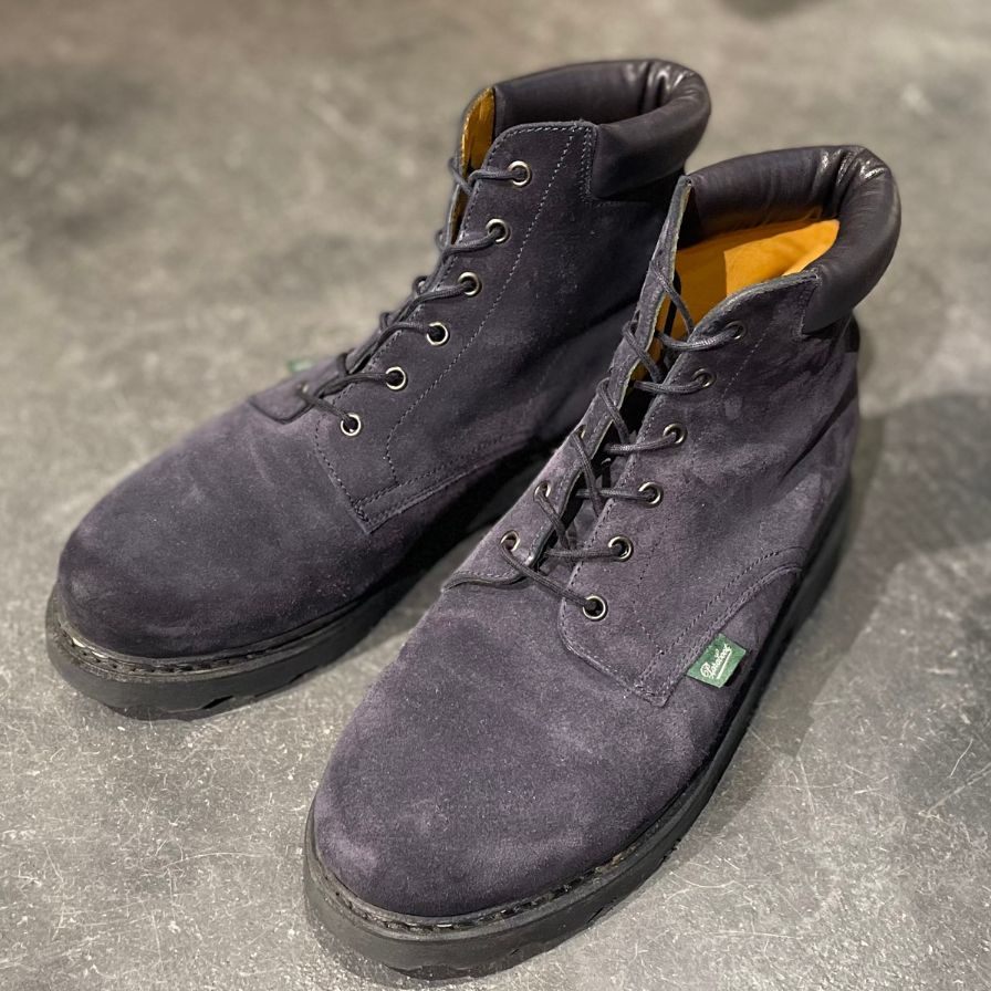 【Paraboot】パラブーツ ベルジュラック レースアップブーツ スエード ネイビー サイズUK7.5
