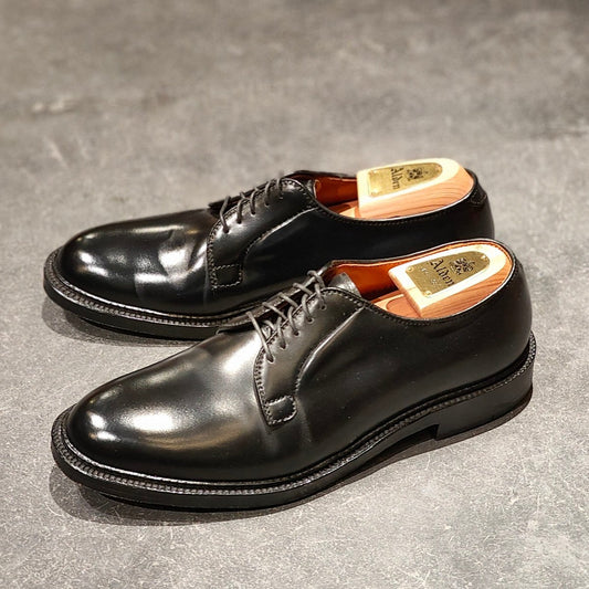 使用数回【ALDEN】オールデン 9901 プレーントゥ コードバン ブラック サイズ US9D バリーラスト 参考定価¥220,000-