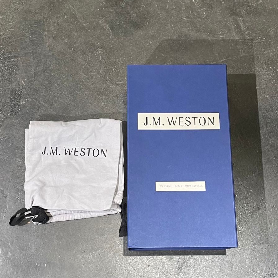 極美品【J.M.WESTON】ジェイエムウエストン 180 シグニチャーローファー スエード ネイビー サイズ UK7C 41ラスト 参考定価¥151,800-