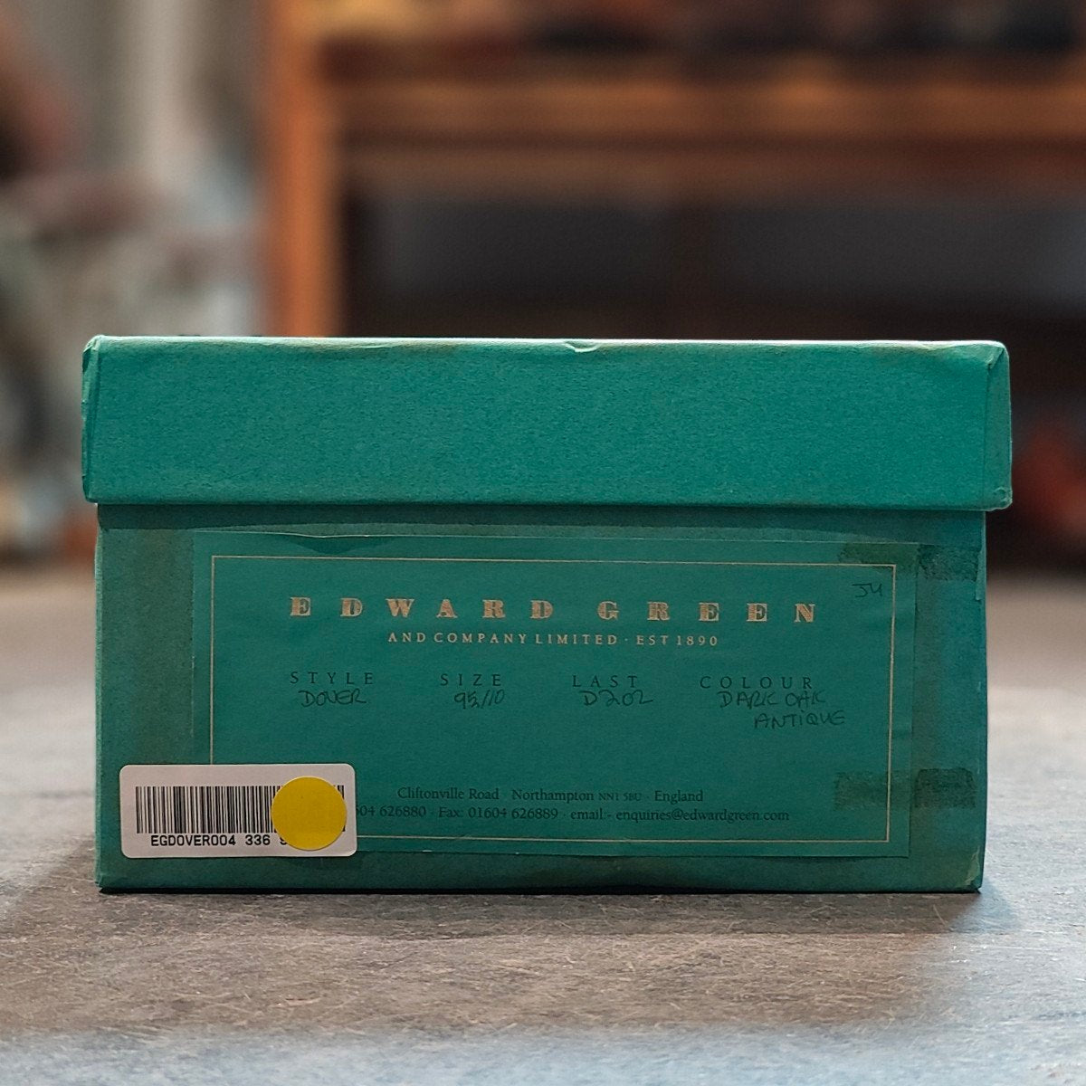 試着程度 【EDWARD GREEN】エドワードグリーン ドーバー Uチップ カーフ ダークオークアンティーク サイズ UK9.5D 202ラスト 参考定価¥308,000-