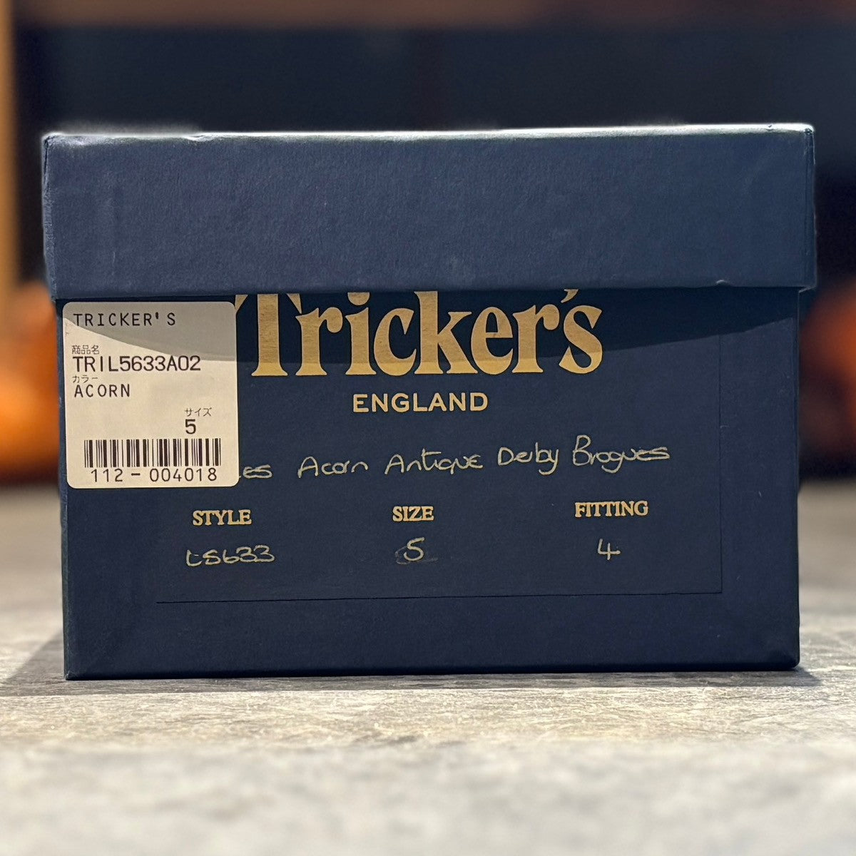 【Tricker’s】トリッカーズ L5633 バートン ウイングチップ カーフ エイコンアンティーク サイズUK5