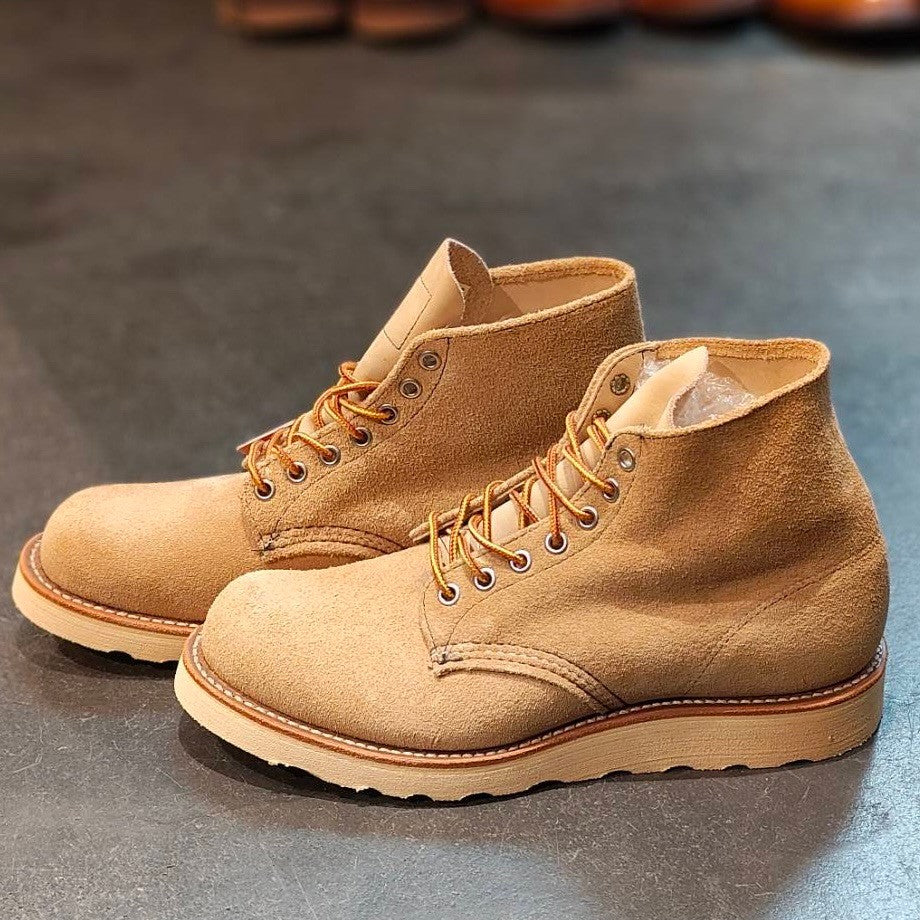 未使用品【REDWING】レッドウィング アイリッシュセッター 四角犬タグ ワークブーツ スエード ベージュ系 サイズ US7