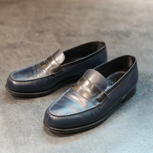 【J.M.WESTON】ジェイエムウエストン  シグニチャーローファー180 サントノーレコレクション ネイビー×ブラック  7.5D