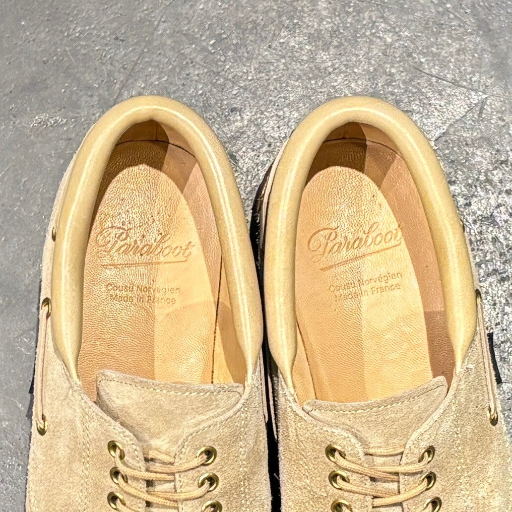 極美品【Paraboot】パラブーツ シメイ Uチップ スエード ベージュ サイズ UK6.5 参考定価¥101,200-