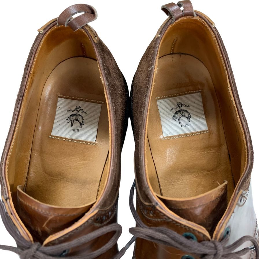 極美品 【BLACK FLEECE BROOKS BROTHERS】ブラックフリース ブルックスブラザーズ 32968 サドル コードバンスエードコンビ ブラウン サイズUS9.5D