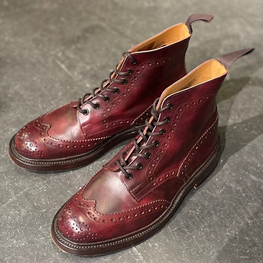 極美品【Tricker´s】トリッカーズ ストウ 5634 カントリーブーツ バーガンディ サイズ UK6