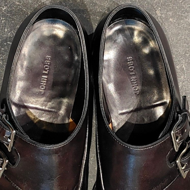 極美品 【JOHN LOBB】ジョンロブ チャペル ダブルモンクミュージアムカーフ ブラック サイズ UK6D 8000ラスト 参考定価¥344,300-