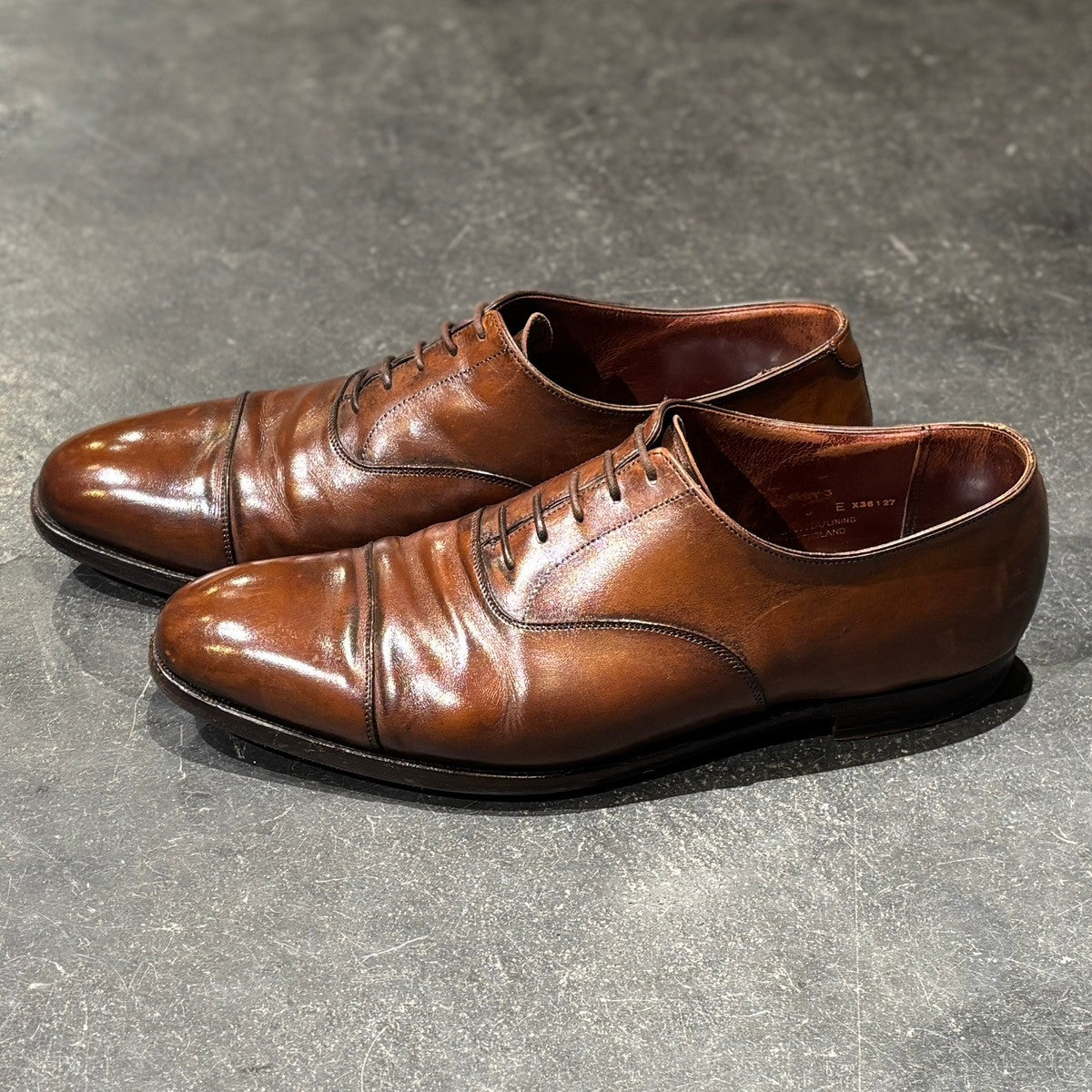 【CROCKETT&JONES】クロケット&ジョーンズ オードリー3 ストレートチップ カーフ ブラウン サイズ UK9E