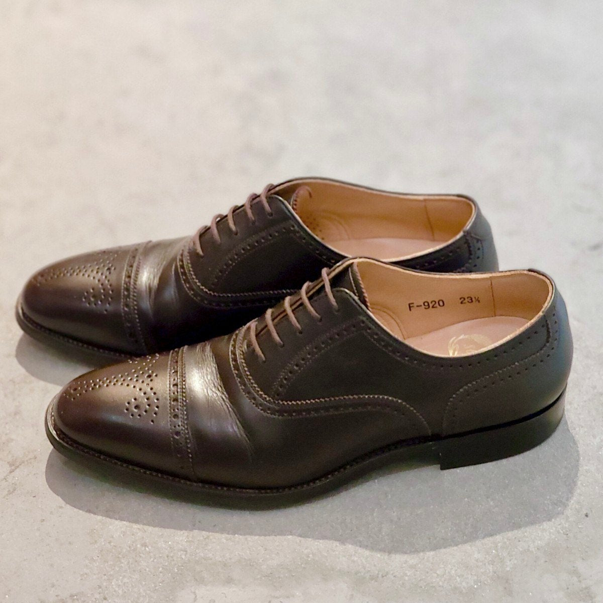 極美品【SCOTCH GRAIN】スコッチグレイン F-920 オデッサ カーフ ダークブラウン サイズ23.5cm