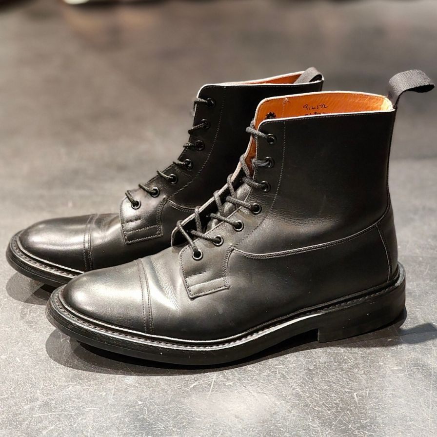 【Tricker’s】トリッカーズ ブーツ イミテーションキャップトゥ カーフ サイズ UK9