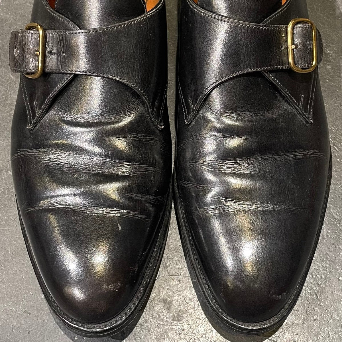 【JOHN LOBB】ジョンロブ シングルモンク FOULD カーフ ブラック サイズ UK6.5E