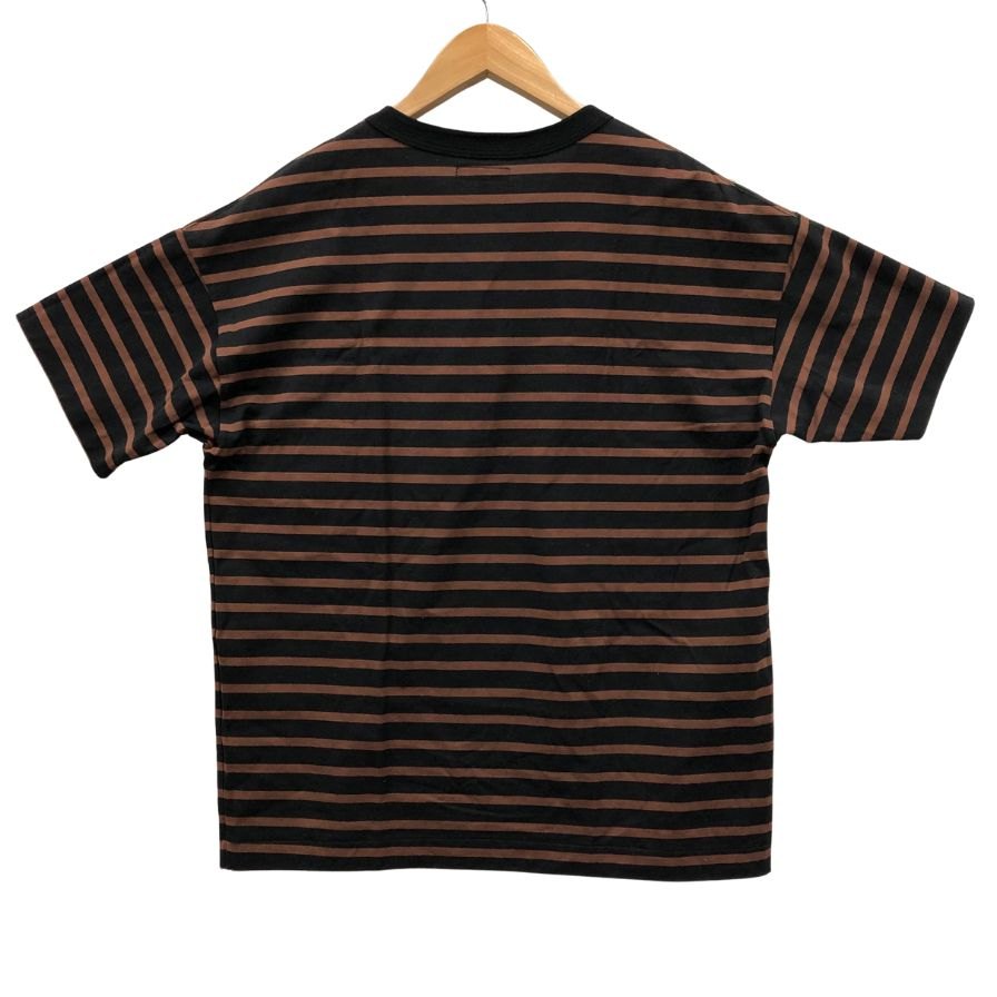 【A VONTADE 】アボンタージ ビームスF 別注 ボーダー ポケットTシャツ サイズL ブラウン ブラック