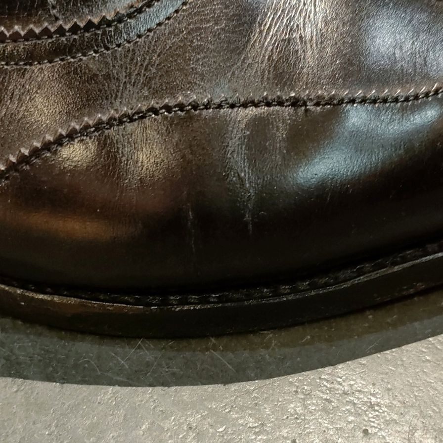 ダメージ品【JOHN LOBB】ジョンロブ ウィドナー カーフ ブラック サイズ UK6.5E 8695ラスト ※クラックあり