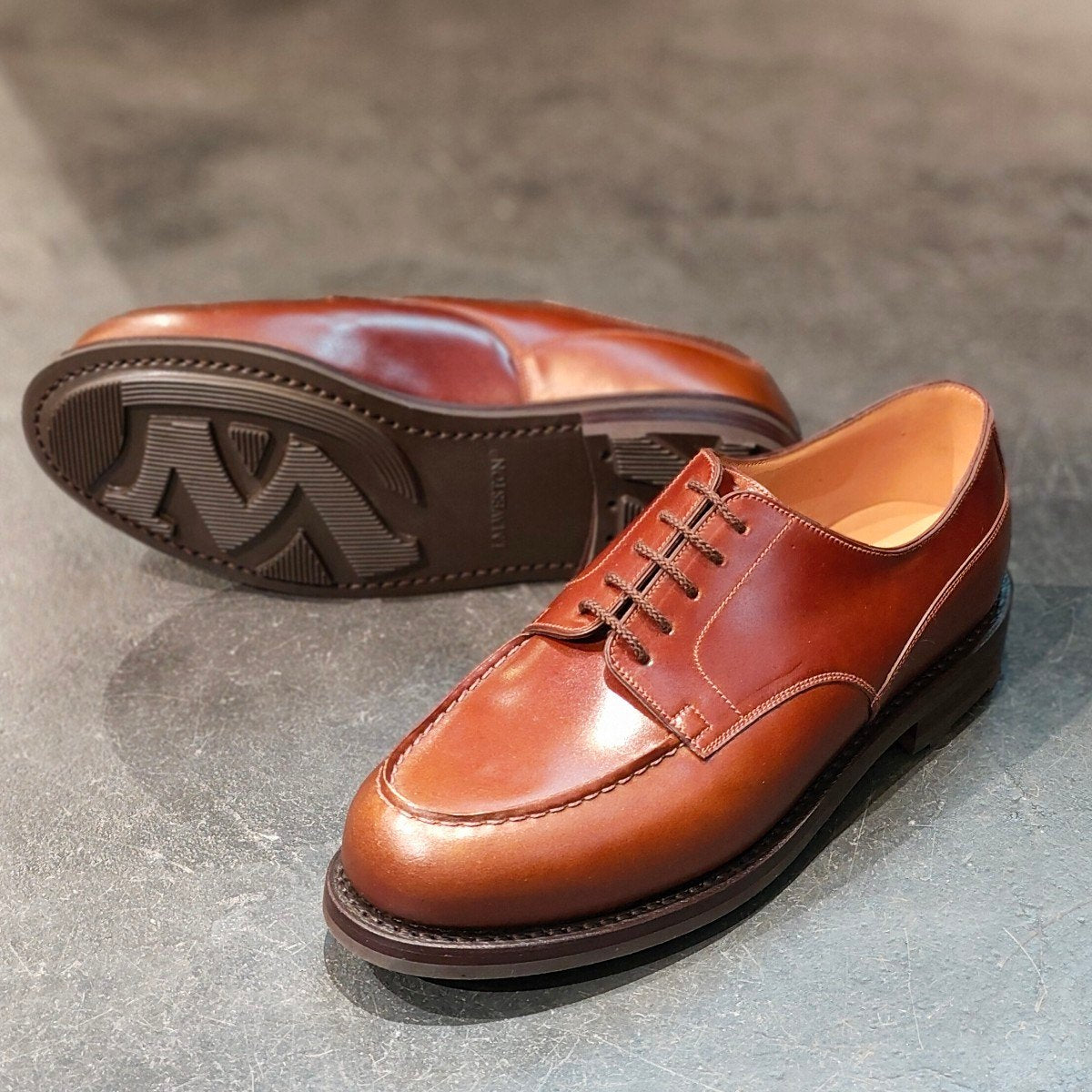 希少 新品未使用 【J.M.WESTON】ジェイエムウエストン 641 ゴルフ Uチップ コードバン コニャック サイズ UK7.5D 31ラスト