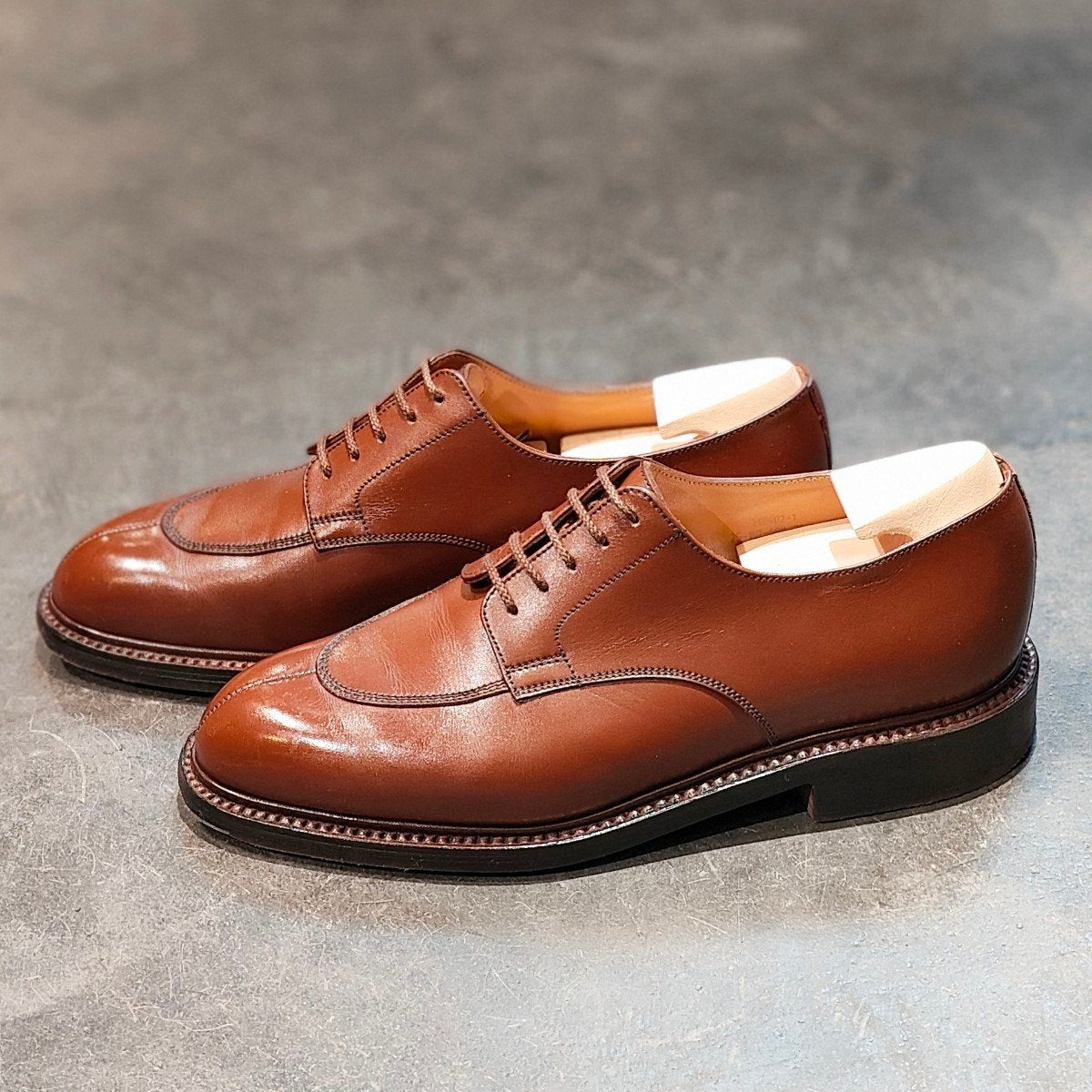 極美品 【J.M.WESTON】ジェイエムウエストン 598 ハーフハント 旧ロゴ Uチップ カーフ タンブラウン サイズ UK5.5C 25ラスト 定価¥170,500-